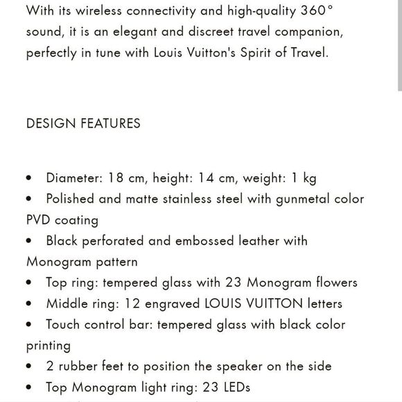 RARE! Louis Vuitton LV Limited Horizon Light Up Bluetooth Speaker & accessories - Picture 11 of 12